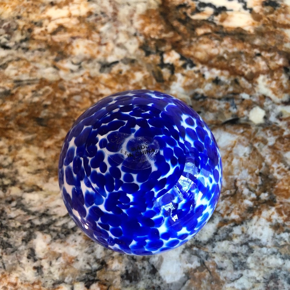 Blue and White Glass Perfume Bottle-EUC - Picture 4 of 7